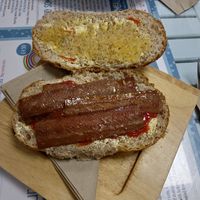 Bacon butty! at Blondes in Cottingham