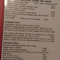 menu at Blondes in Cottingham