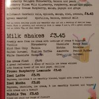 menu at Blondes in Cottingham