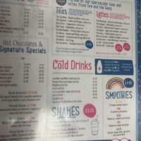 Drink menu  at Blondes in Cottingham