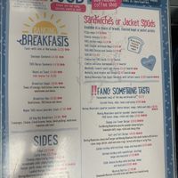 Food menu   at Blondes in Cottingham