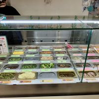 Green tag for you to choose the two side dishes  at QQ Rice - Woodlands MRT in North Singapore