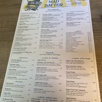 Front menu at The Mad Batter in Cape May