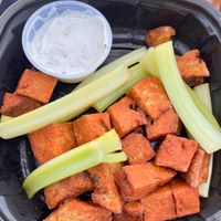 Vegan Wings (To GO) Not a fan of the cubes in contrast with the previous slices. at The Mad Batter in Cape May