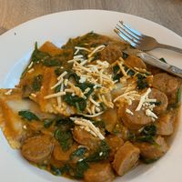 White bean ravioli with vegan sausage  at The Mad Batter in Cape May