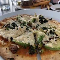 Vegan pizza w gf crust  at The Mad Batter in Cape May