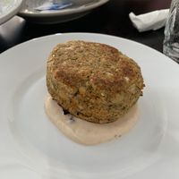 "Crab” cake  at The Mad Batter in Cape May