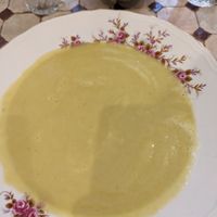 Entré (cumin and lentil soup) at Le Safran in Toulouse