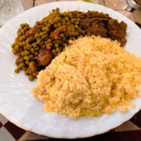 Pea and aubergine tagine at Le Safran in Toulouse