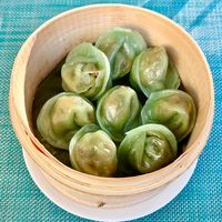 Steamed vegetable dumplings  at The Farm in Dubai