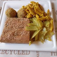 Four different choices for one plate at Mangia la Foglia Bio  in Parma