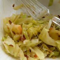 Extremely tasty cabbage salad at Mangia la Foglia Bio  in Parma