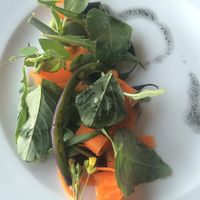 Salad with purple beans, rocket, pickled carrots with bbq oil at Sammy's by Culinary Forward in San Pawl Il-bahar