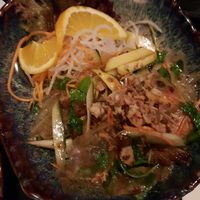 Spicy cucumber, rice paper, tofu, mango tapas at Soy in Berlin