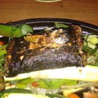 dish wrapped in noori sauce with sooooo many flavours. wow at Soy in Berlin