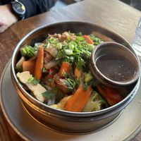 Steamed Udon with tofu and teryaki sauce  at Soy in Berlin