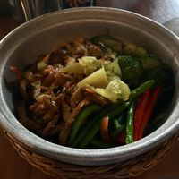 mushroom clay pot  at Soy in Berlin