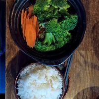 Rice with seitan and veggies in sweet and sour sauce at Soy in Berlin