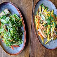 Seaweed salad and mango salad at Soy in Berlin