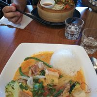 Red curry with tofu and seitan at Soy in Berlin