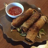 Fried mushroom rolls at Soy in Berlin