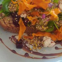 Smashed avo at Livefast Cafe in Halls Gap