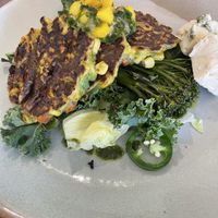 Sweetcorn fritters   at Livefast Cafe in Halls Gap