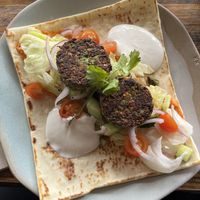 Felafel souvlaki 10/10!  at Livefast Cafe in Halls Gap