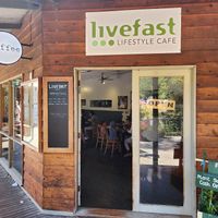 Entrance at Livefast Cafe in Halls Gap