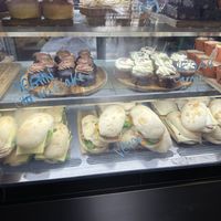 Vegan cakes and sandwichhes  at Livefast Cafe in Halls Gap