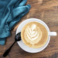 Soy latte at Livefast Cafe in Halls Gap