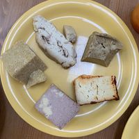 A little sampling of 5 of their cheeses, everything was delicious! at Fru Fru Terra in Portland