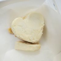 went back for more brie, bought 3 oz and was pleasantly surprised with this heart😄 at Fru Fru Terra in Portland