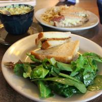 ham and cheese melt with salad.  at Fru Fru Terra in Portland