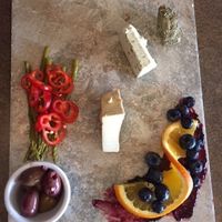 Vegan cheese platter at Vtopia.

 at Fru Fru Terra in Portland