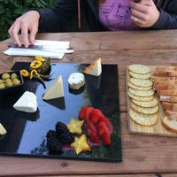 Vegan cheese plate at Fru Fru Terra in Portland
