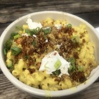 Mac n cheeze with peas at Fru Fru Terra in Portland