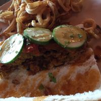 vegan ban mi  at Crooked Ewe Brewery and Ale House in South Bend