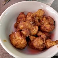Fried cauliflower, with tso sauce at Crooked Ewe Brewery and Ale House in South Bend