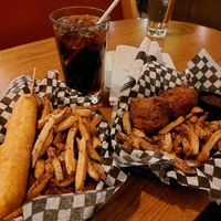 Corn Dog and Fried Chicken Basket at The Buckingham in Edmonton