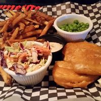 Vegan Fish and Chips at The Buckingham in Edmonton