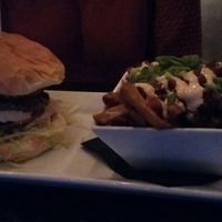 chilli cheese fries and cheese burger  at The Buckingham in Edmonton