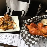 Poutine and chic’n drummies at The Buckingham in Edmonton