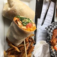 Buffalo wings wrap at The Buckingham in Edmonton