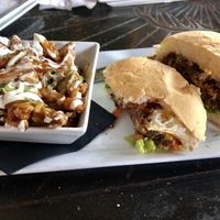BBQ Burger with Poutine  at The Buckingham in Edmonton
