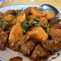 Curry mutton rendang- not curry leaves but it’s super refreshing!   at Qi Fu Healthy Park VegeHouse 7 福健康素食园 in Skudai