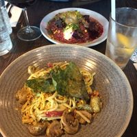 Mushroom alfredo at Town Tonic in Christchurch