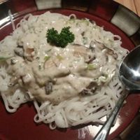 rice pasta with coconut at Paz y Flora - Soda Passiflora in Monteverde