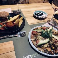 Hippie Burger and Tex Mex Burger at BodhiGreen Vegetariano in Alicante