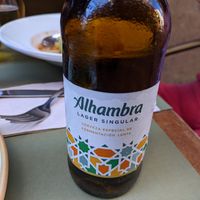 Local beer at BodhiGreen Vegetariano in Alicante
